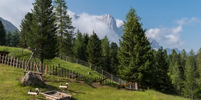 Ausflug mit Kindern - Steinegg (Trentino-Südtirol) - Spielplatz, Streichelzoo - Kaserill Alm - Zans