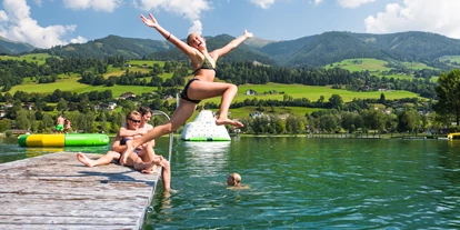 Trip with children - Themenschwerpunkt: Wasser - Salzburg - Spiel, Spaß und Action am Erlebnisbadesee in Uttendorf/Weißsee - Erlebnisbadesee Uttendorf