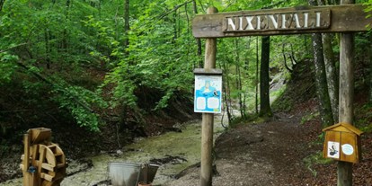 Ausflug mit Kindern - Themenschwerpunkt: Wasser - Bad Ischl - Eingang zum Nixen-Fall - Nixen-Fall