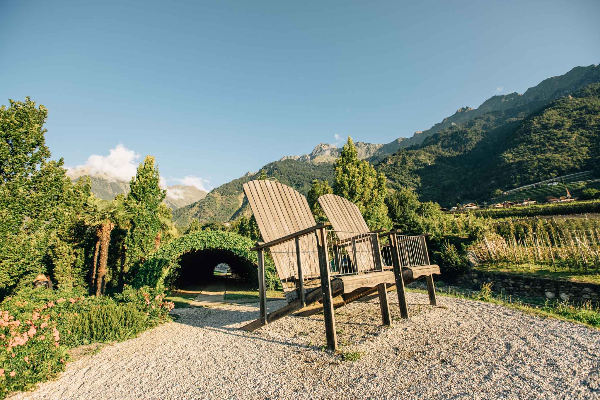 Ausflug mit Kindern - Die Trauttmansdorffer Thronsessel, ein besonderes Ausflugsziel in Algund. - Trauttmansdorffer Thronsessel
