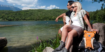 Trip with children - Witterung: Schönwetter - Aldein - Montiggler Seen - Von St. Michael zu den Montiggler Seen