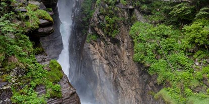 Ausflug mit Kindern - Tisens-Prissian - Symbolbild für Ausflugsziel Stieber Wasserfall in Moos (Trentino-Südtirol). - Stieber Wasserfall in Moos