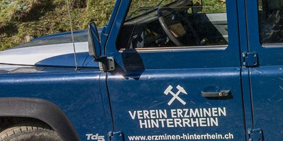 Ausflug mit Kindern - Alter der Kinder: 2 bis 4 Jahre - Graubünden - Vereinsfahrzeug Erzminen Hinterrhein - Bergbaumuseum Innerferrera