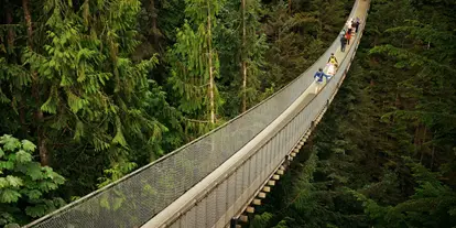 Ausflug mit Kindern - Bristen - Symbolbild für Ausflugsziel Hängebrücke aus Lärchenholz. Keine korrekte oder ähnlich Darstellung! - Hängebrücke aus Lärchenholz