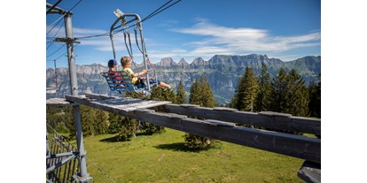 Ausflug mit Kindern - Dauer: unter einer Stunde - PLZ 8898 (Schweiz) - Kletterturm CLiiMBER am Flumserberg - Wintersportgebiet Flumserberg