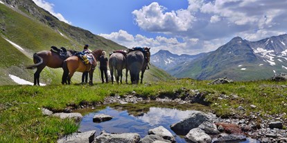 Ausflug mit Kindern - Schatten: halb schattig - Graubünden - Pause auf einem langen Ritt - Stalla Chapella / Bogenparcours Engadin