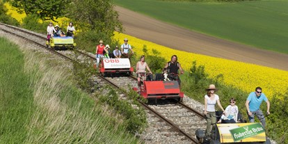 Ausflug mit Kindern - erreichbar mit: Bahn - Tulln an der Donau - Weinviertel Draisine