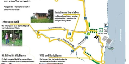 Ausflug mit Kindern - Weg: Lernweg - Sankt Leonhard (Grödig) - Wegführung Bienenerlebnisweg im Biodorf Seeham - Bienenerlebnisweg