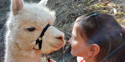 Ausflug mit Kindern - Kobenz - Alpakawanderung im Murtal am Wieserhof - Zeit für die Sinne