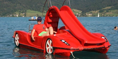 Trip with children - Ausflugsziel ist: eine Sportanlage - Berg im Attergau - Auch eine vielzahl von Tretbooten kannst DU bei uns ausleihen! - Yachtschule Koller