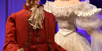 Ausflug mit Kindern - sehenswerter Ort: Schloss - Möllersdorf - er Komponist Wolfgang Amadeus Mozart - führt als Marioette durch seine Oper
Das Stück beginnt im „Zauberflötenhäuschen“. In diesem Häuschen, es steht heute noch  im Garten des Mozarteums Salzburg, hat Mozart damals auch wirklich Teile dieser Oper komponiert. W.A. Mozart erzählt die spannende Geschichte seiner Zauberoper vom jungen Prinzen Tamino, der von der Königin der Nacht ausgesandt wird um ihre Tochter Pamina zu retten, die vom Fürsten Sarastro entführt wurde. Tamino erhält eine Zauberflöte, Papageno - der Vogelfänger - ein magisches Glockenspiel. Viel Spannendes passiert bis Papageno seine Papagena bekommt und Prinz Tamino seine Prinzessin Pamina heiraten darf.
 - Marionettentheater Schloss Schönbrunn