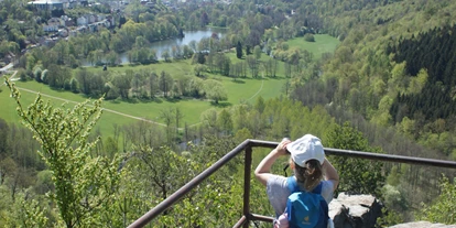 Trip with children - Ronneburg (Landkreis Greiz) - Blick vom Weißen Kreuz auf den Fürstlich Greizer Park - Ringweg um Greiz