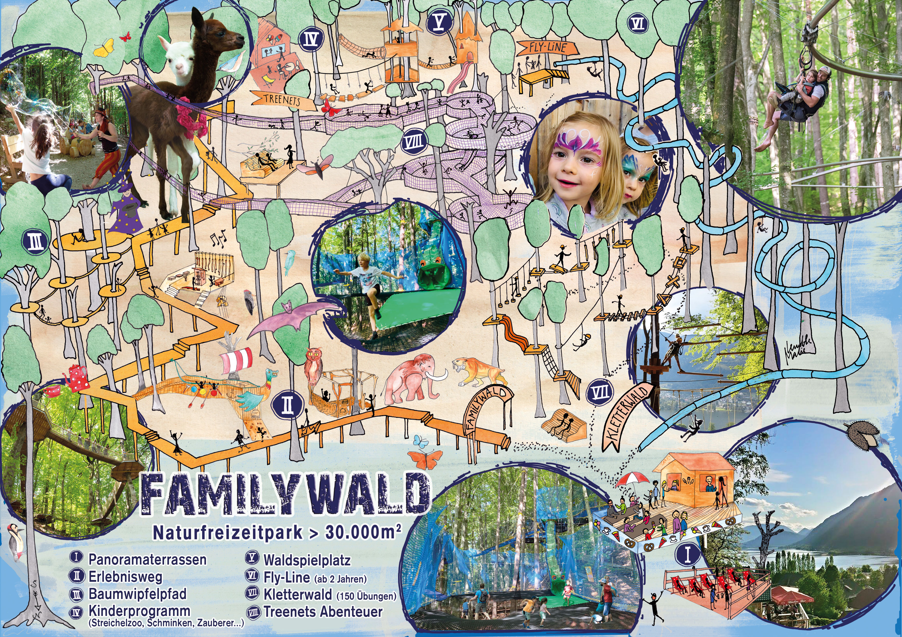 Reis met kinderen - Alter der Kinder: Jugendliche - Top Ausflugsziel Kärnten Familywald Ossiacher See Naturfreizeitpark auf über 30.000 m² - Familywald Ossiacher See