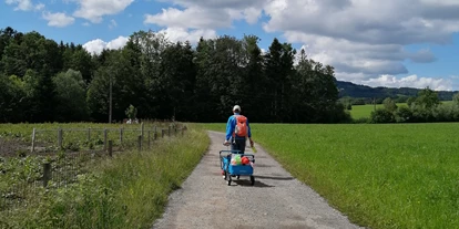 Ausflug mit Kindern - Themenschwerpunkt: Spielen - Kleinberg (Nußdorf am Haunsberg) - Der Weg führt durch eine wunderschöne, hügelige Landschaft bzw den Wald  - Schaukelweg Anthering