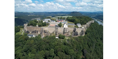 Ausflug mit Kindern - Alter der Kinder: über 10 Jahre - Sächsische Schweiz - Luftbild der Festung Königstein von Süden - Festung Königstein