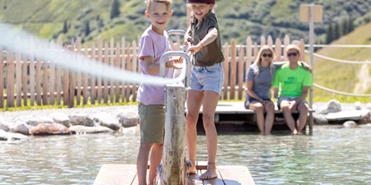 Ausflug mit Kindern - Themenschwerpunkt: Lernen - Mühlwald (Trentino-Südtirol) - © Archiv TVB Tux-Finkenberg
Almspielerei Eggalmbahn Wasserspiele - Almspielerei Eggalm