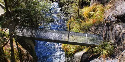Ausflug mit Kindern - Schatten: überwiegend schattig - Untertauern (Untertauern) - Brücke entlang des Steigs - Alpinsteig durch die Höll - Wilde Wasser