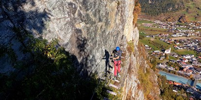 Ausflug mit Kindern - Witterung: Bewölkt - See (Kappl, See) - Klettersteig Burg Laudeck