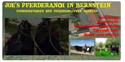 Trip with children - Floß - JOE'S LEIDENSCHAFT AUF DER PFERDERANCH  Pferdekutschen und Pferdeschlittenfahrten