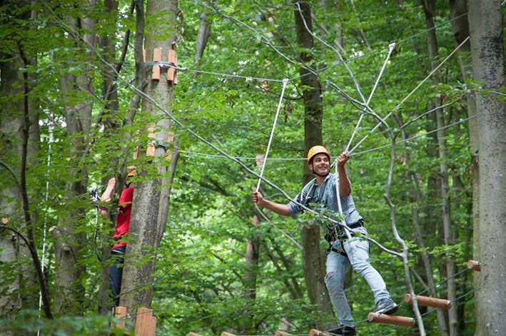 Reis met kinderen - Alter der Kinder: Jugendliche - Kletterwald Ossiacher See - Dichtes Laubwerk liefert optimale Bedingungen auch an heißen tagen oder bei Regen. - Kletterwald Ossiacher See