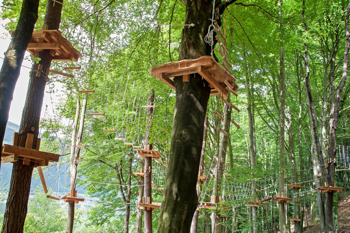 Reis met kinderen - Alter der Kinder: Jugendliche - Kletterwald Ossiacher See - Von einfach bis schwer ist für alle was dabei! - Kletterwald Ossiacher See