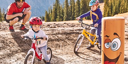 Ausflug mit Kindern - PLZ 5561 (Österreich) - Die Bike Area ist auch für Kids mit einem Laufrad geeignet - Bikepark Schladming