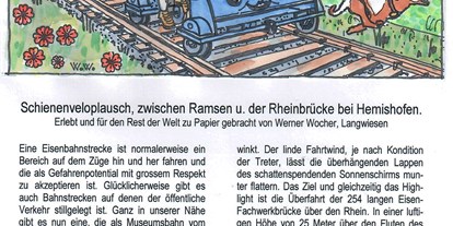 Ausflug mit Kindern - öffentliche Verkehrsmittel - Ostschweiz - Schienenvelo Ramsen