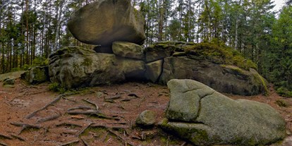 Ausflug mit Kindern - Alter der Kinder: 2 bis 4 Jahre - Frühwärts - Naturdenkmal "Hängender Stein" - Naturpark Heidenreichsteiner Moor