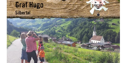 Trip with children - Parkmöglichkeiten - Schnepfau - "Muntafuner Gagla Weg" ist Montafonerisch und heißt übersetzt "Montafoner Kinderwege" - Gaglaweg (Kinderwanderweg) Silbertal im Montfon