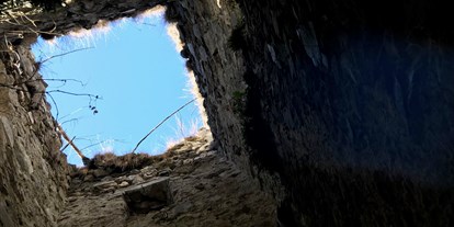 Ausflug mit Kindern - sehenswerter Ort: Festung - Österreich - So sieht es im inneren des Turms aus.  - Burgruine Offenburg