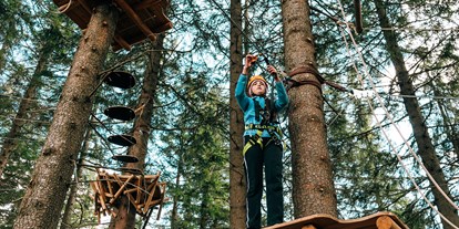 Ausflug mit Kindern - Witterung: Bewölkt - Waisenegg - Waldseilgarten - Waldseilgarten Hirschenkogel