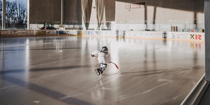 Ausflug mit Kindern - Ausflugsziel ist: eine Sportanlage - Lindenberg im Allgäu - Eislaufplatz Hard