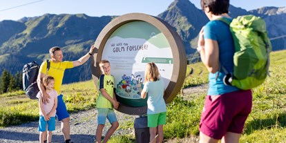 Ausflug mit Kindern - erreichbar mit: Bahn - Wald am Arlberg - Golmi´s Forschungspfad