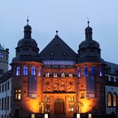 Ausflugsziel - Historisches Museum der Pfalz Eingangsbereich bei Nacht - Historisches Museum der Pfalz Speyer