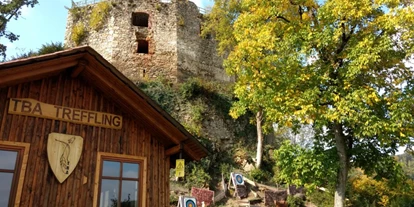 Ausflug mit Kindern - Themenschwerpunkt: Action - Troß - Unser Vereinshaus in tollem Ambiente - Bogenparcours des TBA Treffling beim Schloss Riedegg
