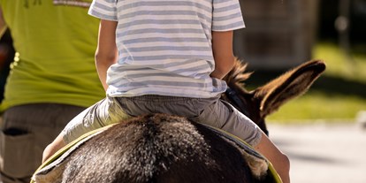 Ausflug mit Kindern - Witterung: Bewölkt - Untersunzing - Eselreiten Berndlgut