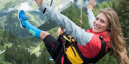 Ausflug mit Kindern - Weg: Erlebnisweg - Wald am Arlberg - Ischgl Skyfly