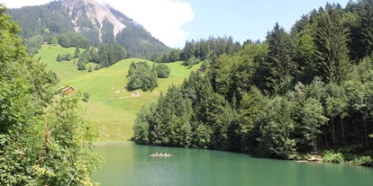 Ausflug mit Kindern - Witterung: Bewölkt - Schnepfau - Seewaldsee im Großen Walsertal - Seewaldsee