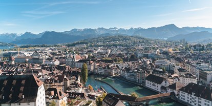 Ausflug mit Kindern - Unterägeri - Ausblick von der Museggmauer über die Stadt Luzern. - Luzern