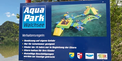 Voyage avec des enfants - Übersee - Badeplatz Seepromenade & Badestrand Ostufer mit Aqua Funpark