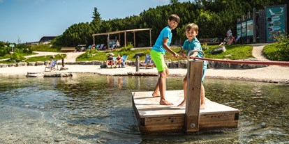 Ausflug mit Kindern - Ausflugsziel ist: ein Freizeitpark - PLZ 83346 (Deutschland) - Steinplatte Waidring Triassic Park  - TriassicPark auf der Steinplatte