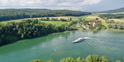Ausflug mit Kindern - Schaffhausen-Stadt Konstanz - Schifffahrt Fluss aufwärts Bibermühle - Schifffahrt Untersee und Rhein