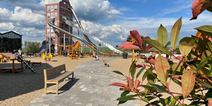 Ausflug mit Kindern - Kinderwagen: vollständig geeignet - Barnimer Land - Aussichts- und Rutschenturm - Holland-Park