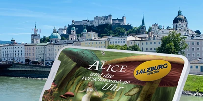 Ausflug mit Kindern - Ausflugsziel ist: ein Freizeitpark - Kleinberg (Nußdorf am Haunsberg) - Outdoor Escape - Alice und die verschwundene Uhr  - Salzburg Edition