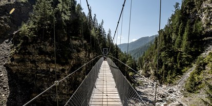 Ausflug mit Kindern - Dauer: halbtags - Prämajur - Mals - Hängebrücke Val Sinestra - Hängebrückenweg Val Sinestra – Zuort – Griosch – Vnà