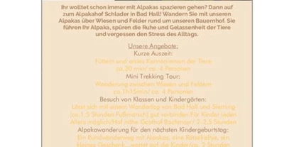 Trip with children - Weg: Lernweg - Upper Austria - Alpakawanderung mit der ganzen Familie