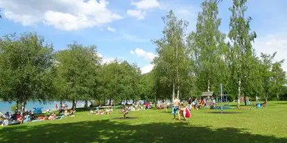 Ausflug mit Kindern - Ausflugsziel ist: ein Spielplatz - Rußbach - Naturstrand Wasswiese am Wolfgangsee - Naturstrand Wasswiese