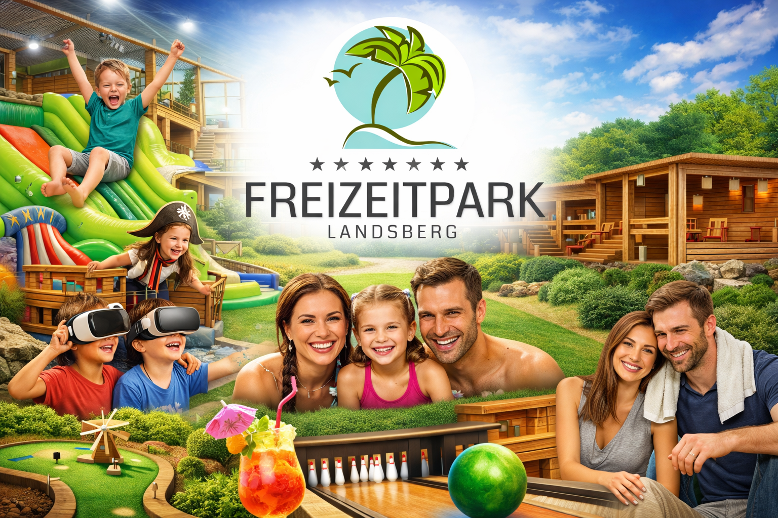 Ausflugsziel - Freizeitpark Landsberg - Kinderparadies, Bowling, Minigolf, Sauna, Restaurant
