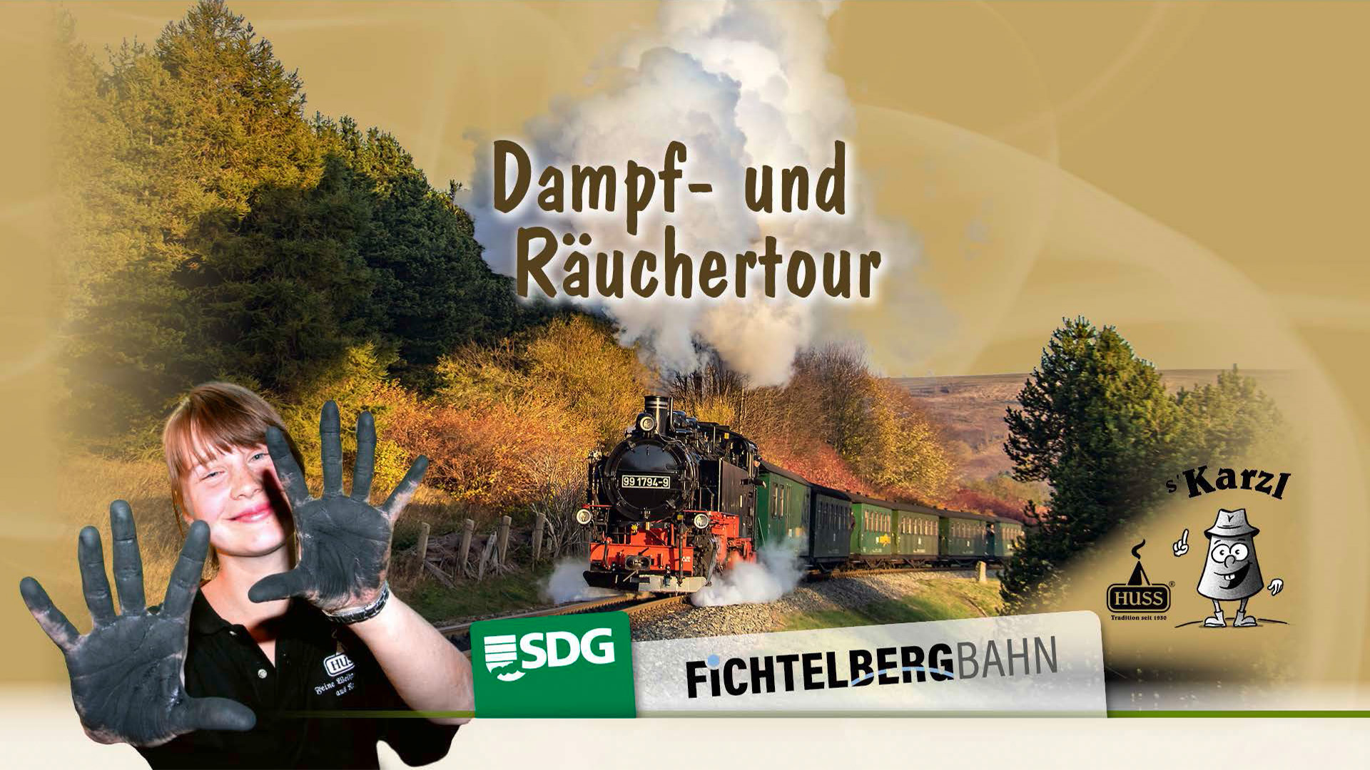 Ausflugsziel - Dampf- & Räuchertour mit der Fichtelbergbahn