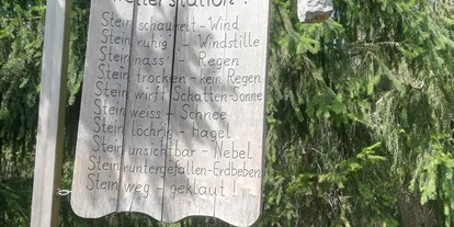 Ausflug mit Kindern - Kinderwagen: halb geeignet - Peilstein im Mühlviertel - Witzige Idee: "Wetterstation mit Stein" - Baumkronenweg Kopfing